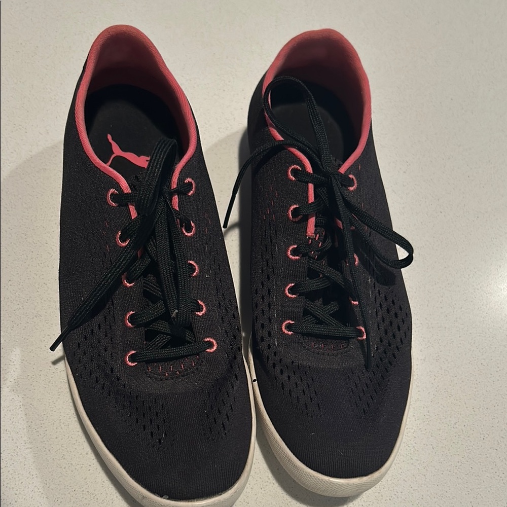 Puma Black and Pink Sneakers